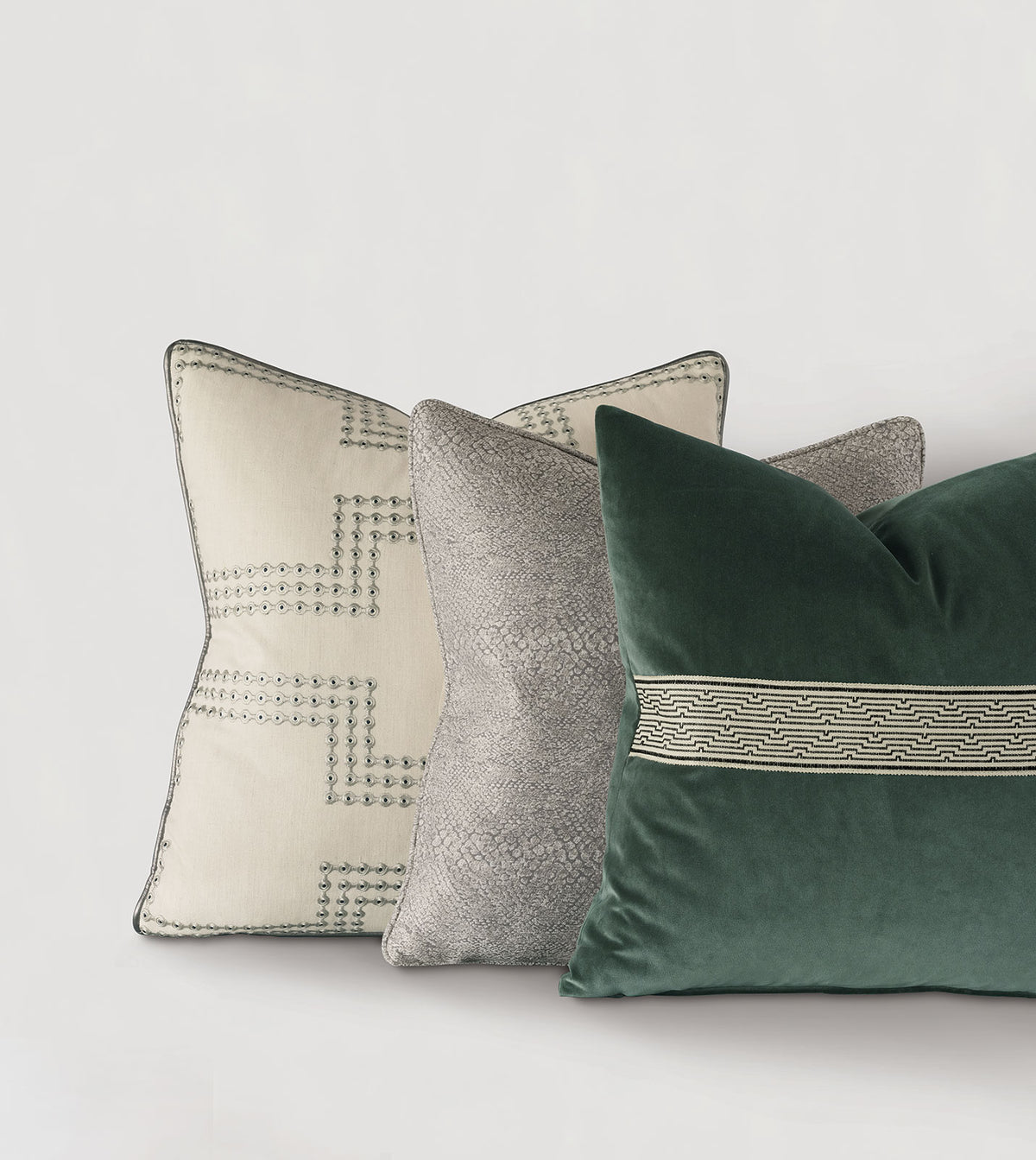 Echo Trim Applique Decorative Pillow