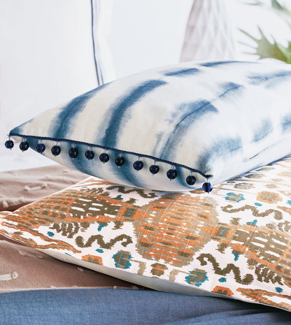 Saya Beaded Trim Decorative Pillow