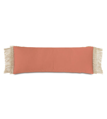 Siesta Fringe Decorative Pillow  in Papaya