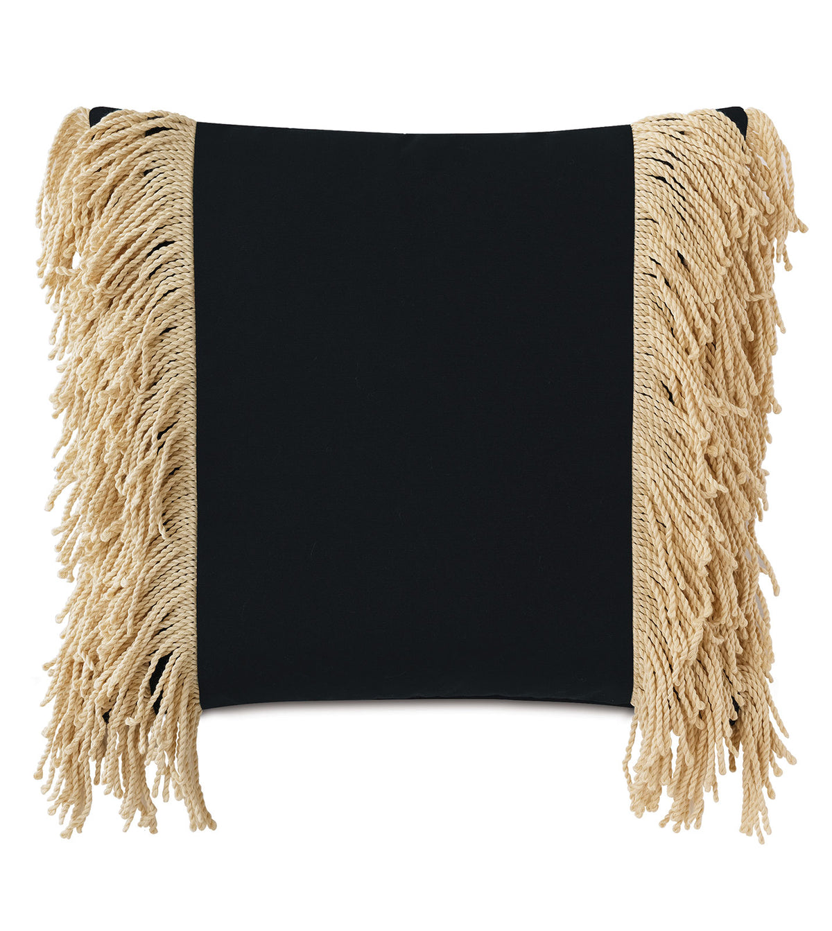 Palermo Fringe Decorative Pillow in Black