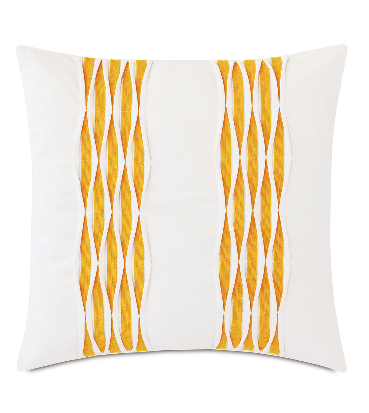 Tamaya Pintuck Decorative Pillow in Yellow