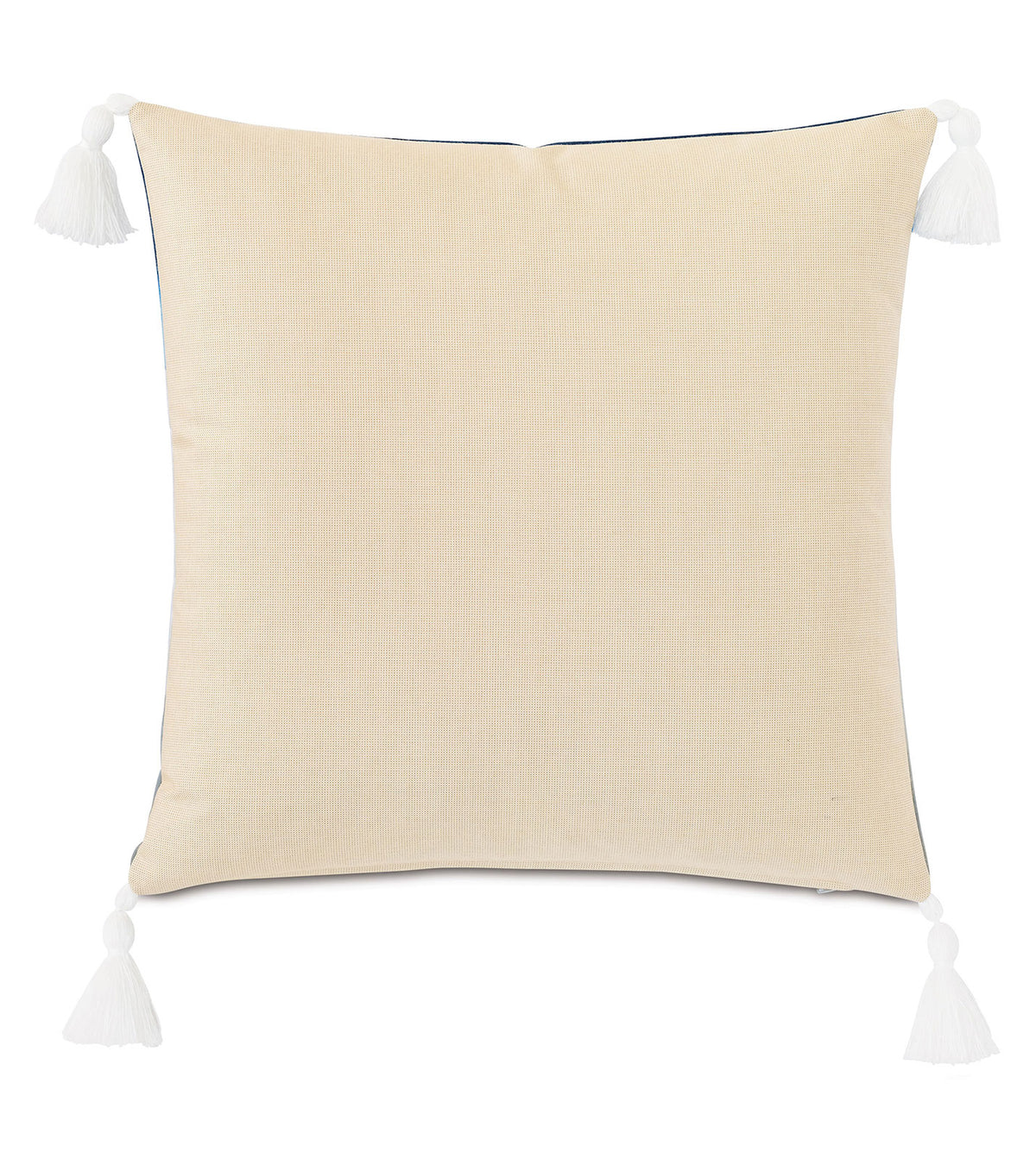 Palmetto Handpainted Decorative Pillow in Indigo