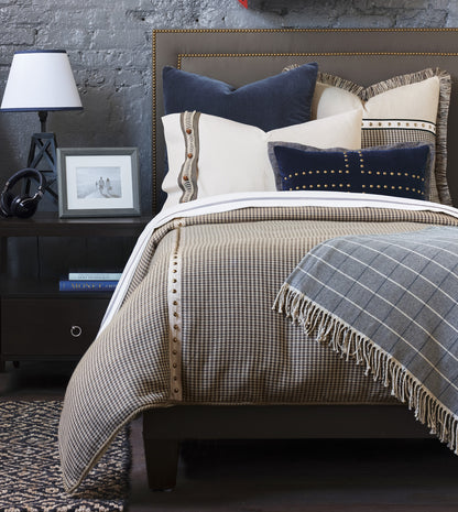 Plush Navy With Nailheads