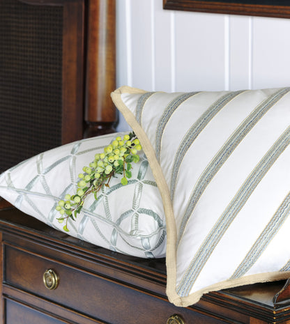 Brentwood Diagonal Trim Decorative Pillow