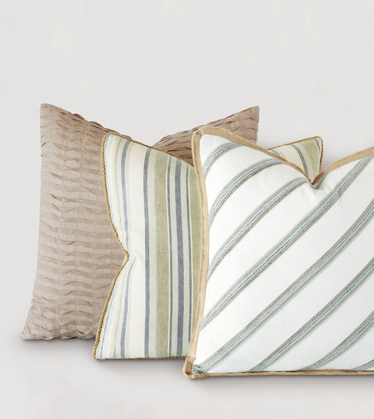 Brentwood Diagonal Trim Decorative Pillow