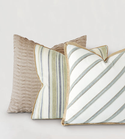 Brentwood Diagonal Trim Decorative Pillow