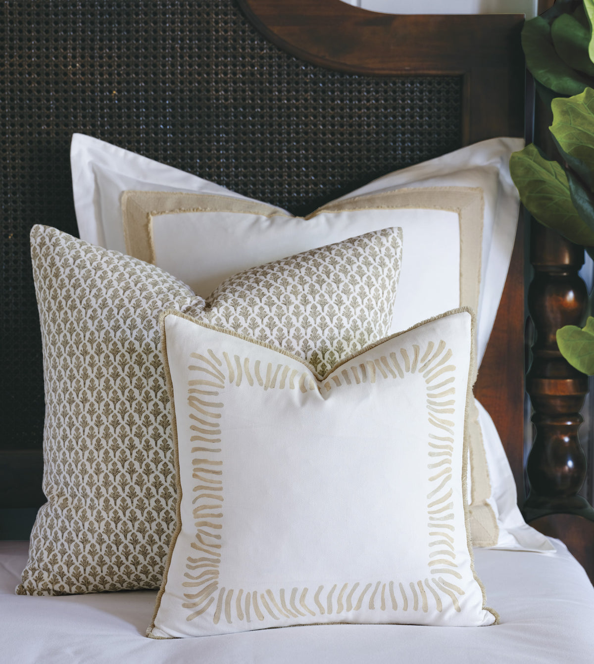 Brentwood Handpainted Decorative Pillow