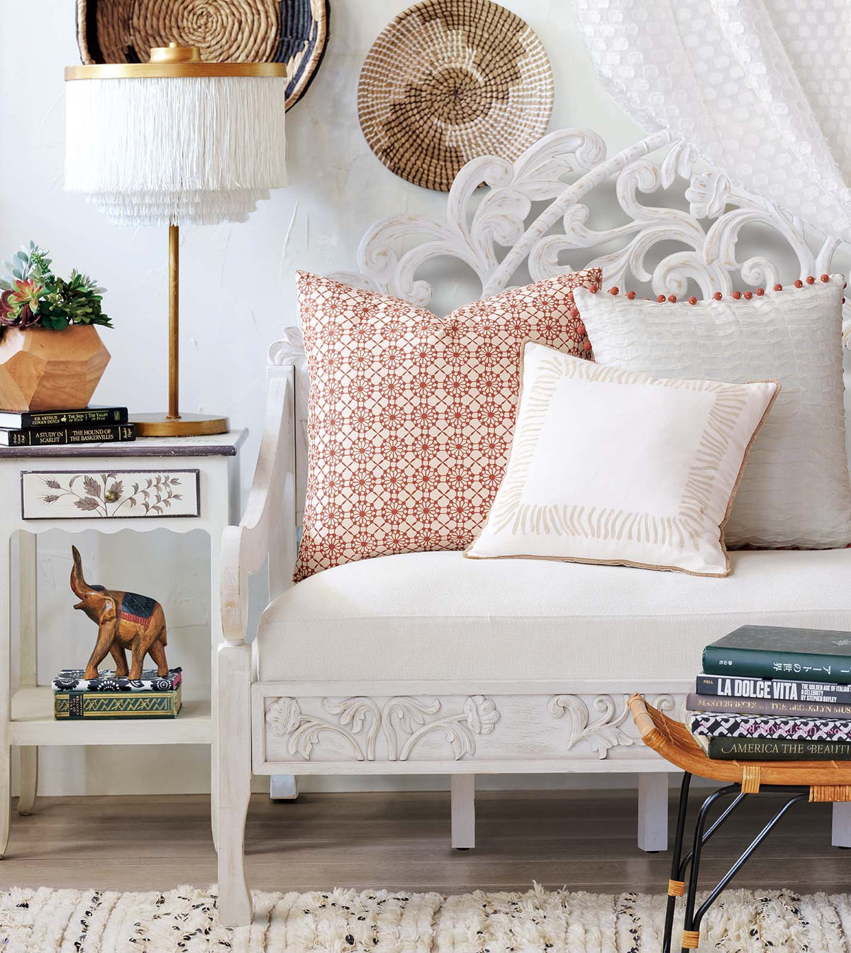 Brentwood Handpainted Decorative Pillow