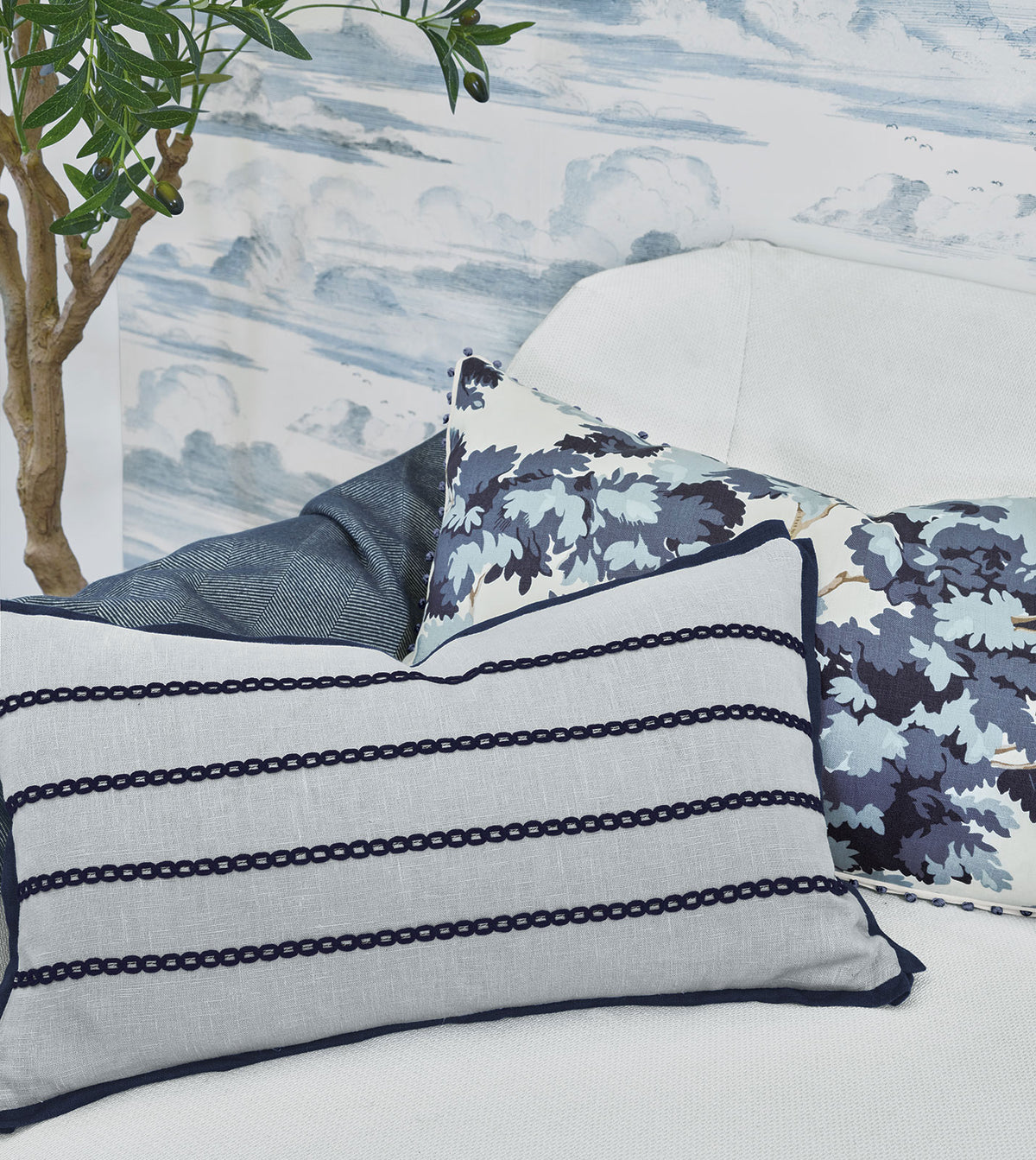 BEATRICE GIMP DECORATIVE PILLOW