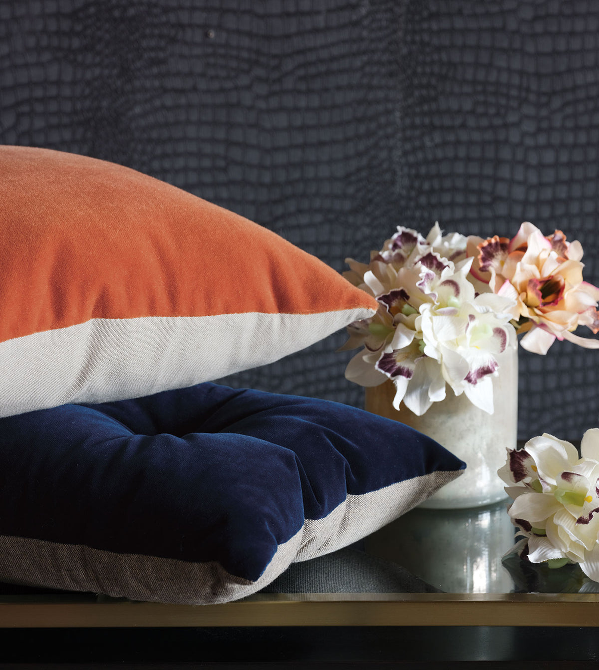 Plush Navy Bolster