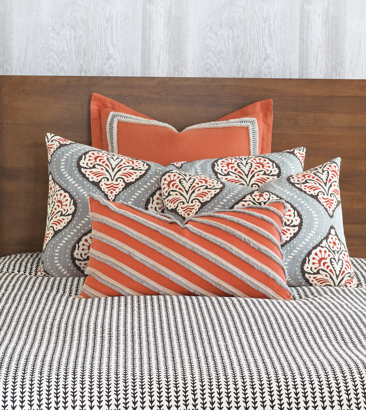 Bowie Fringe Trim Decorative Pillow