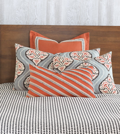 Bowie Fringe Trim Decorative Pillow