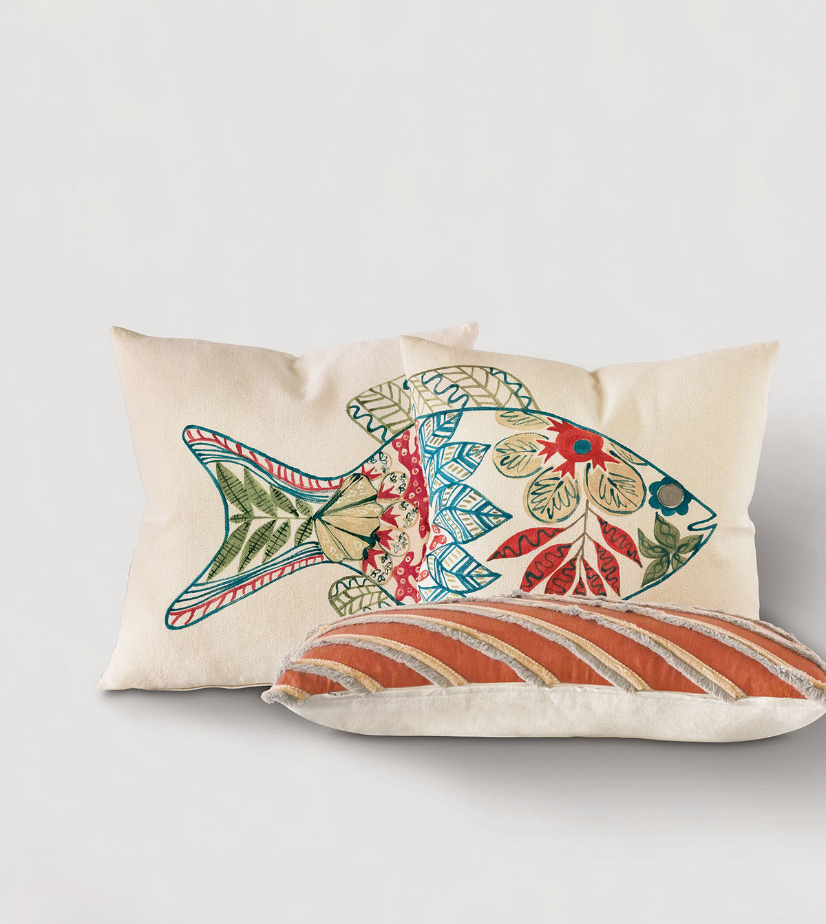 Bowie Fringe Trim Decorative Pillow