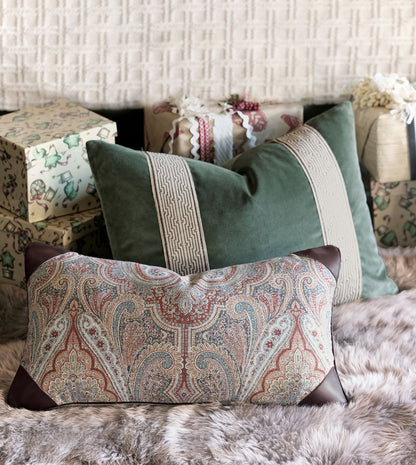 Echo Trim Applique Decorative Pillow