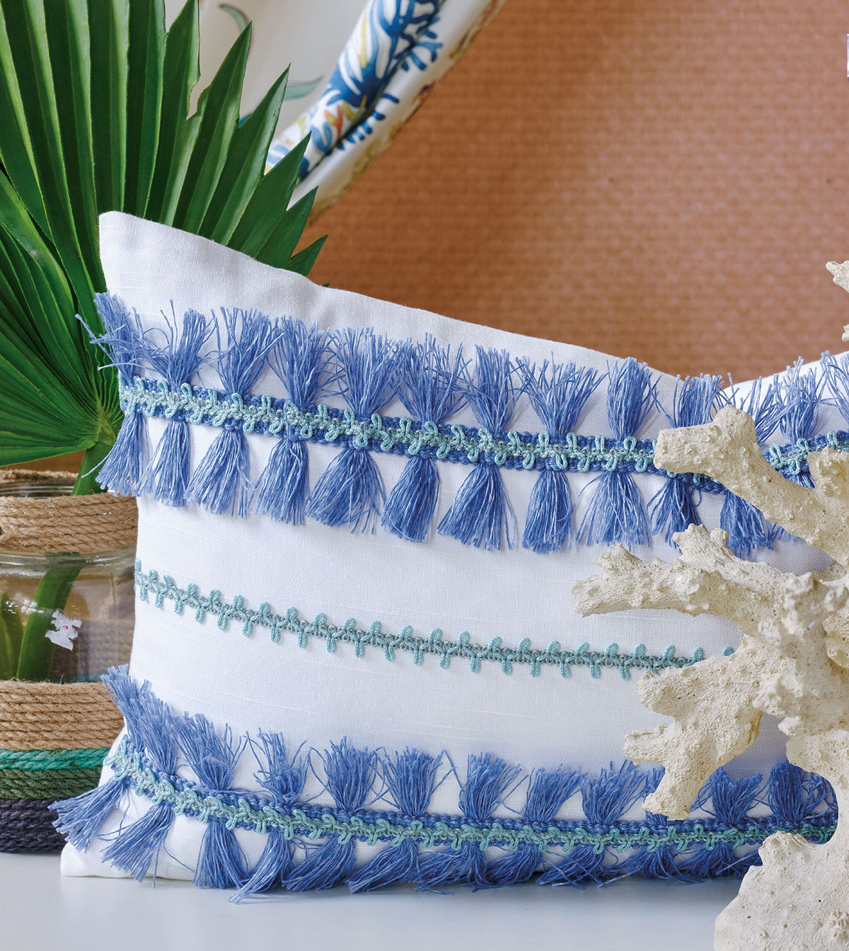 Castaway Trim Application Decorative Pillow