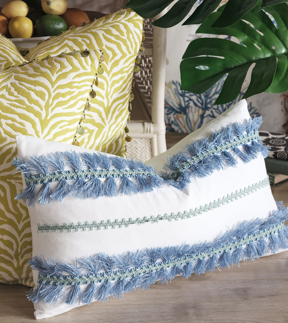 Castaway Trim Application Decorative Pillow