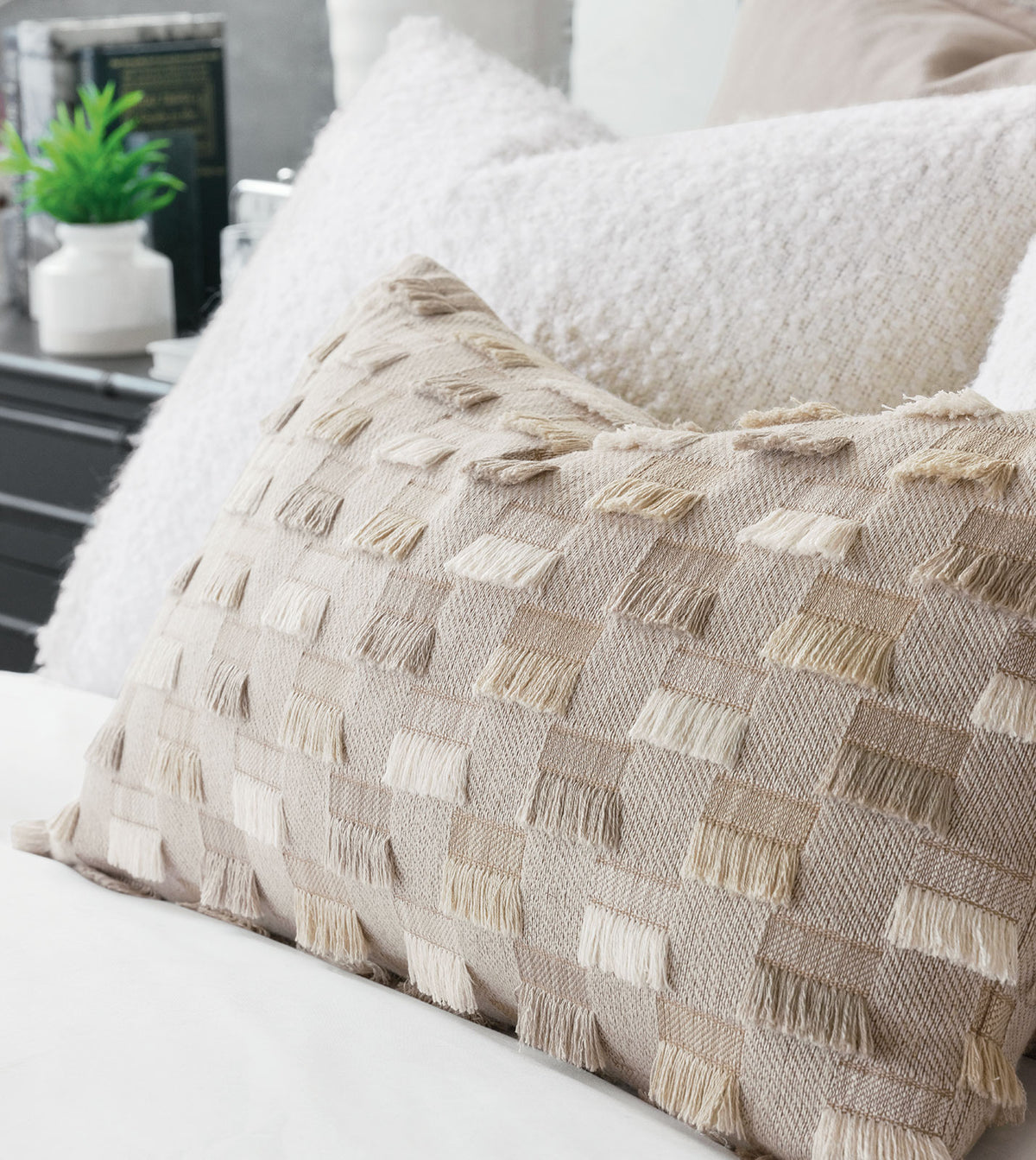 KELSO FIL COUPE DECORATIVE PILLOW