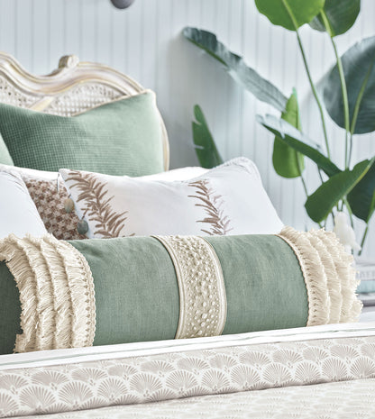 Casa Guava Embroidered Bolster