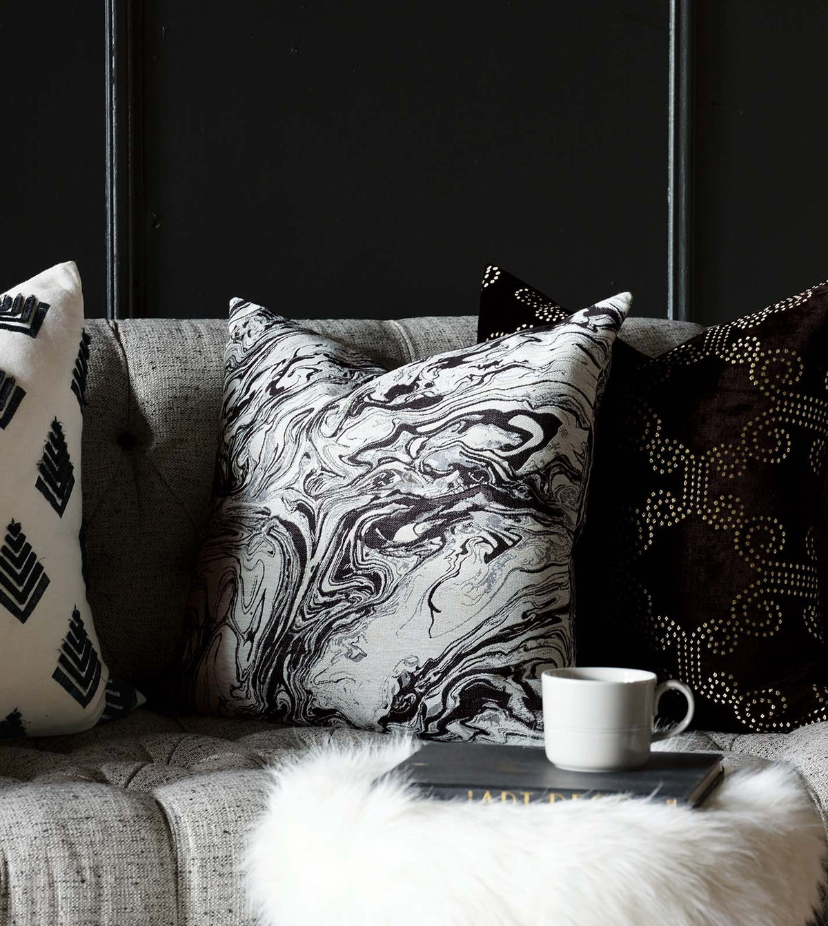Helga Noir Decorative Pillow