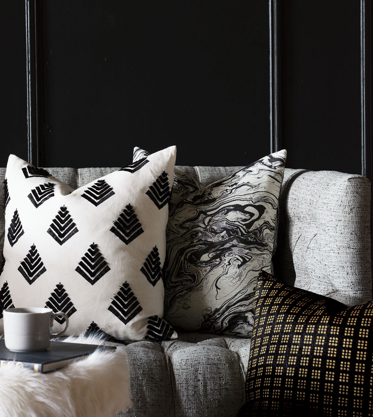 Helga Noir Decorative Pillow