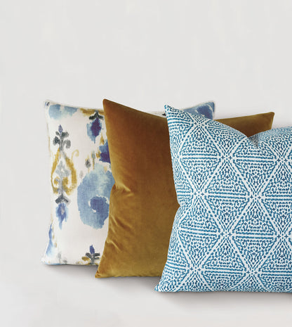 Uma Velvet Decorative Pillow In Gold