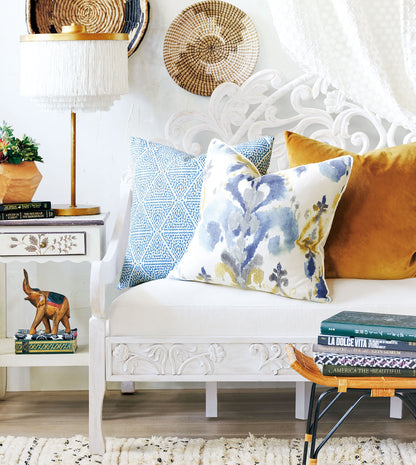Uma Velvet Decorative Pillow In Gold