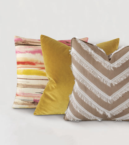 Uma Velvet Decorative Pillow In Gold