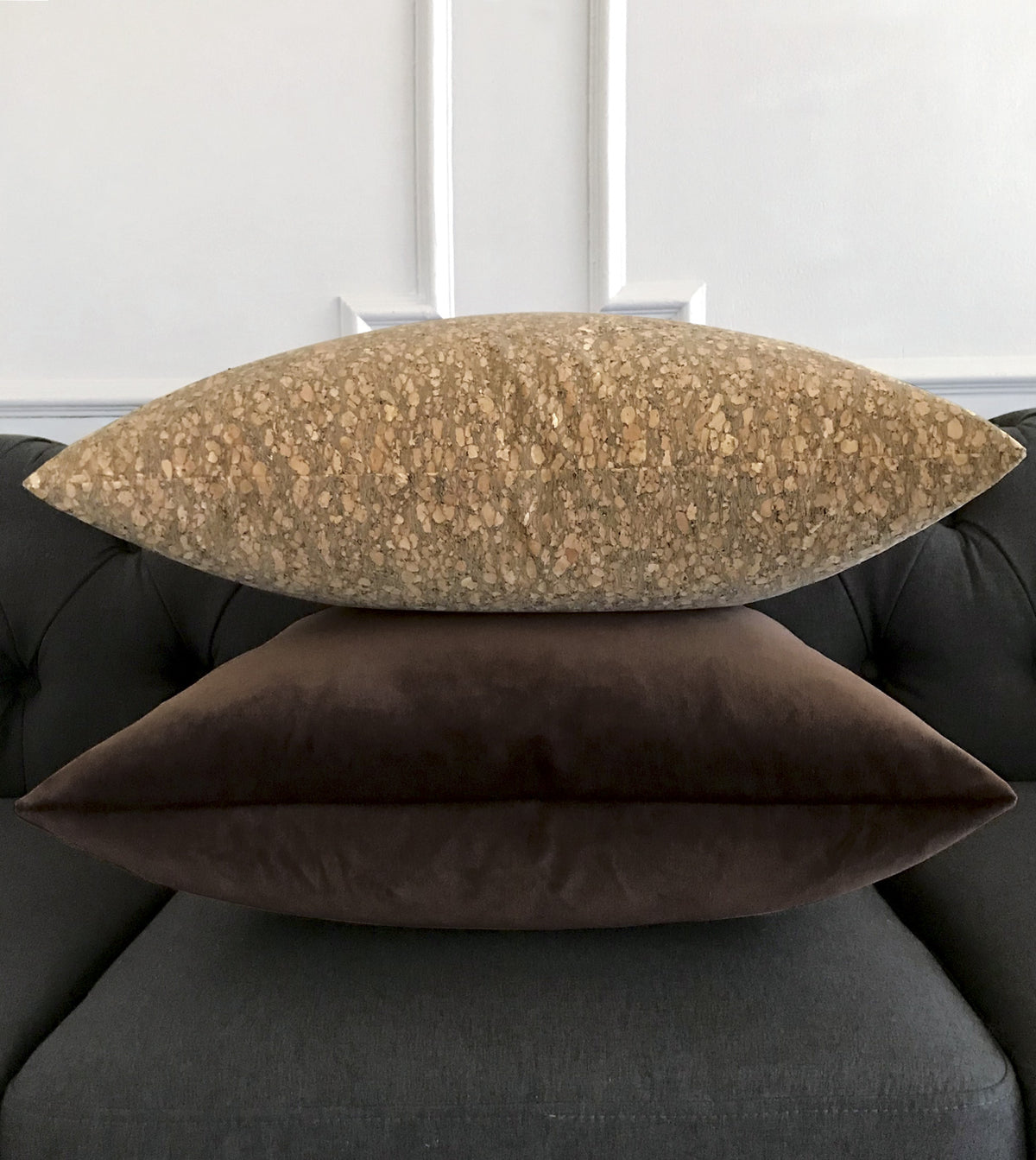 Uma Velvet Decorative Pillow In Brown