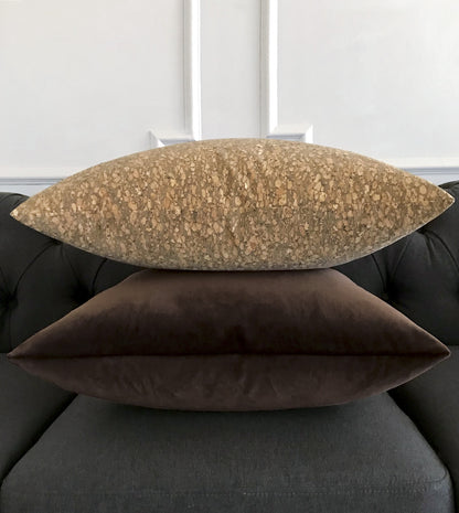 Uma Velvet Decorative Pillow In Brown
