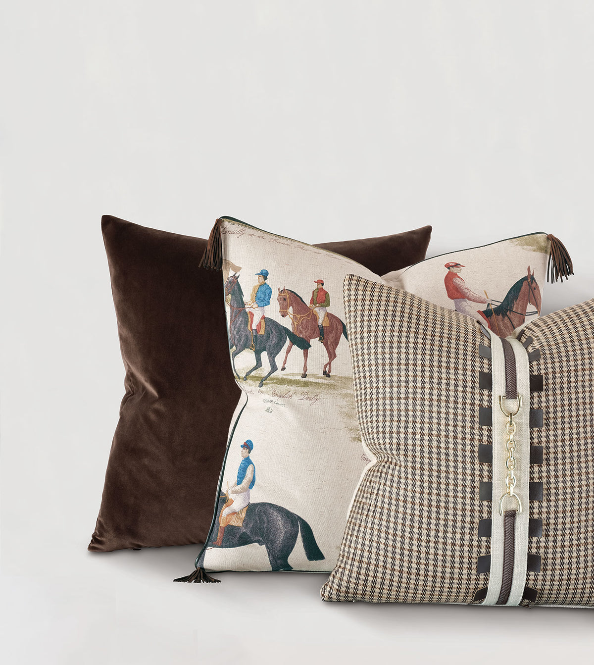 Uma Velvet Decorative Pillow In Brown