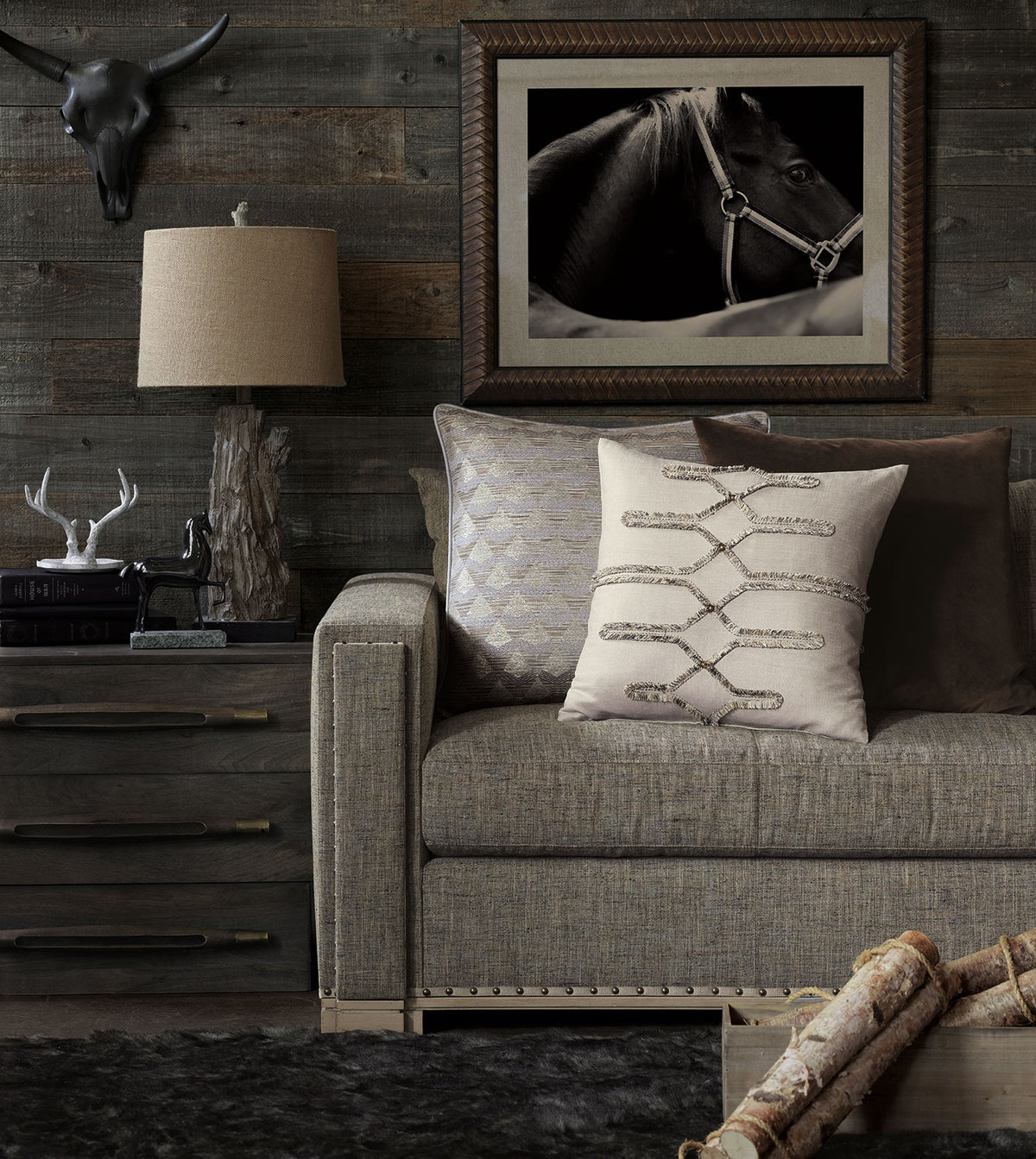 Uma Velvet Decorative Pillow In Brown
