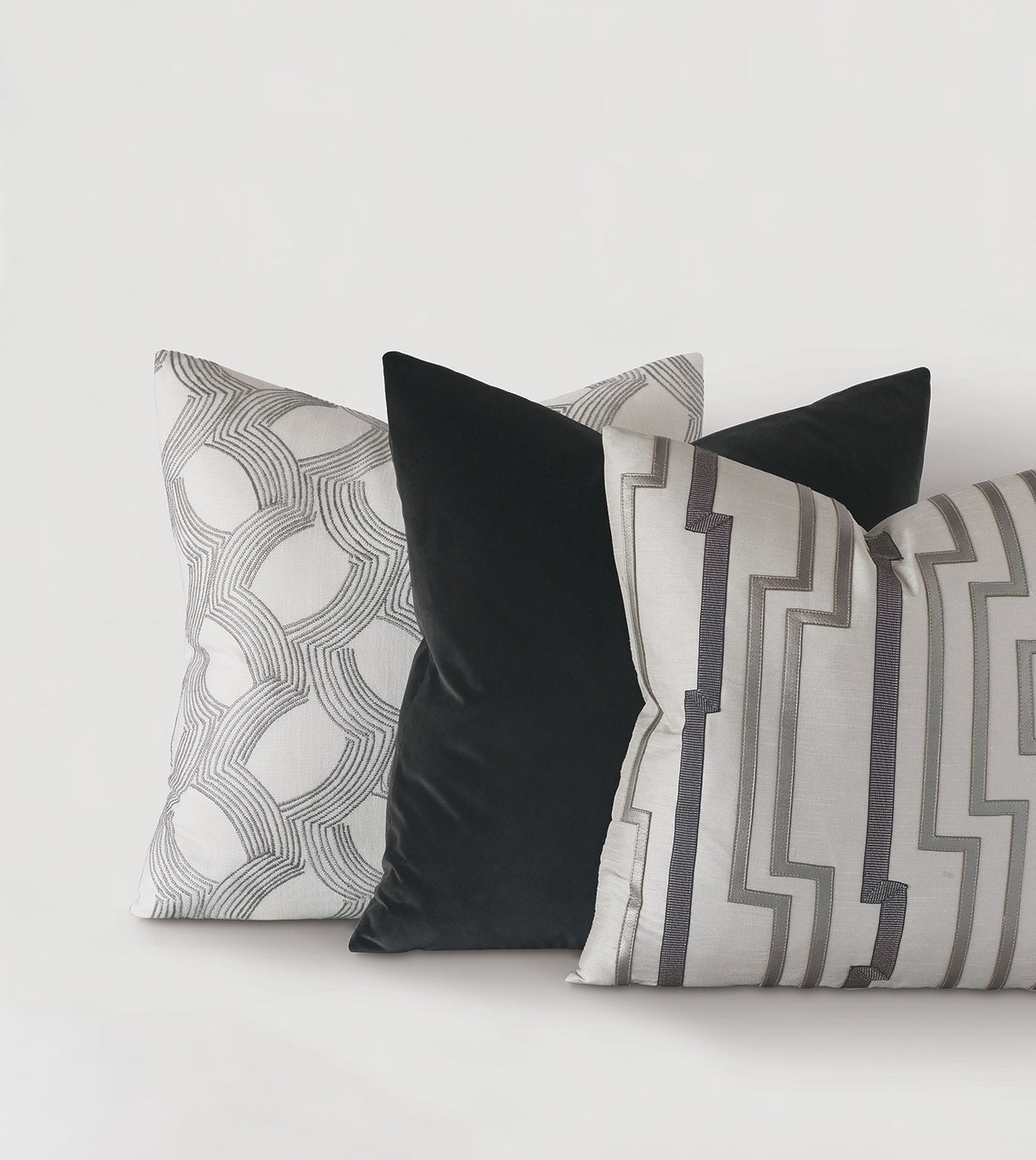 Uma Velvet Decorative Pillow In Charcoal