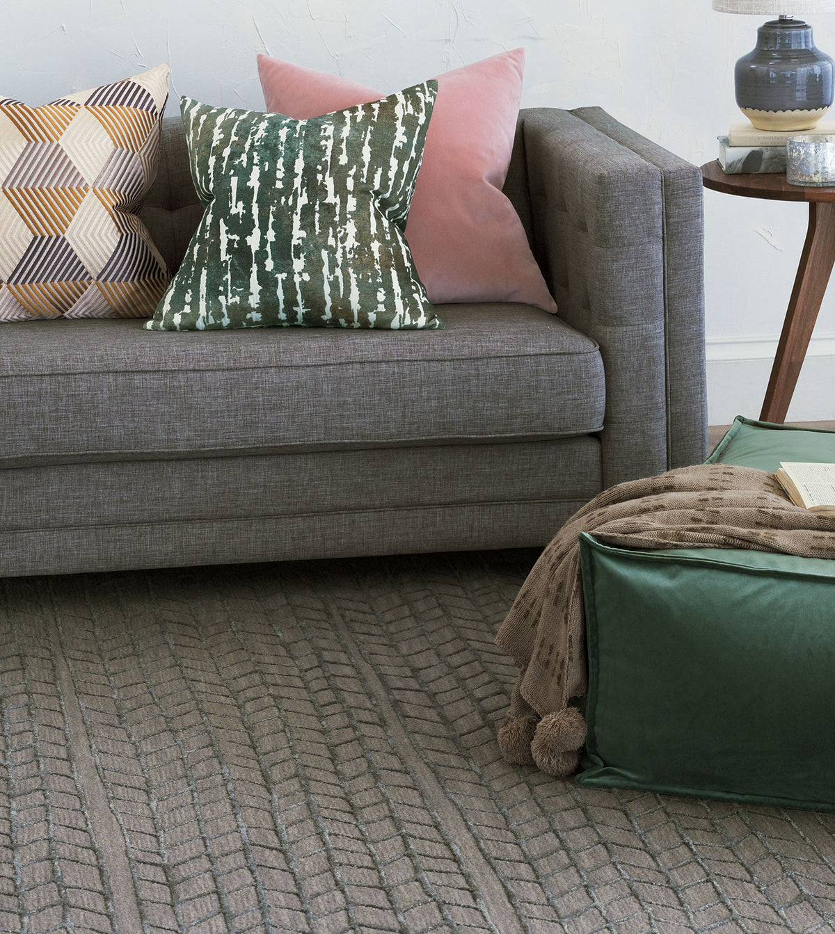 Uma Velvet Decorative Pillow In Pink