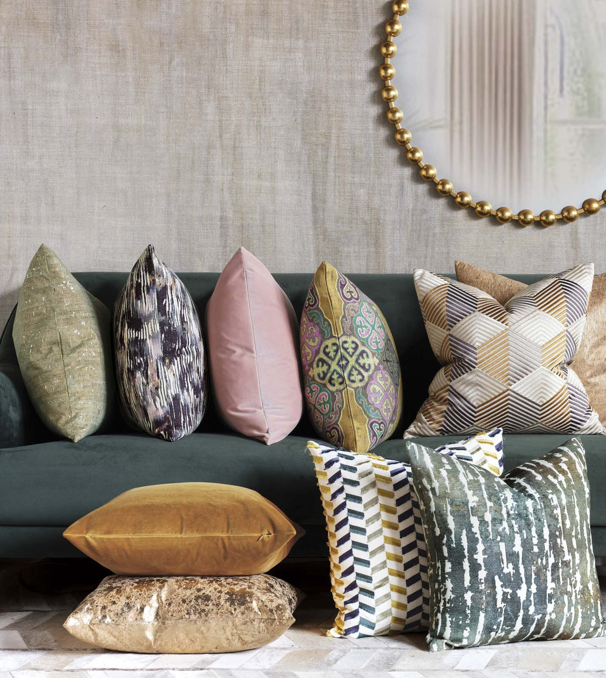 Uma Velvet Decorative Pillow In Pink