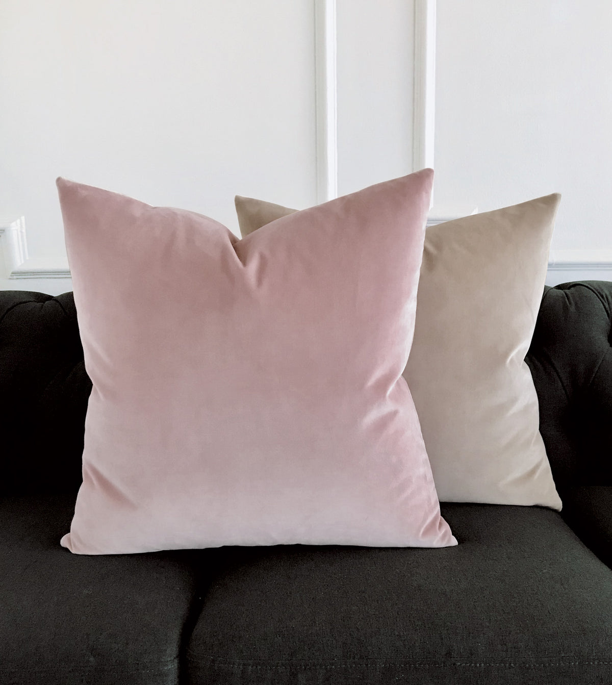 Uma Velvet Decorative Pillow In Pink