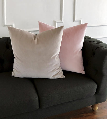 Uma Velvet Decorative Pillow In Khaki
