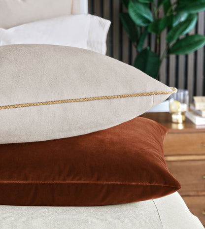 Uma Velvet Decorative Pillow In Orange