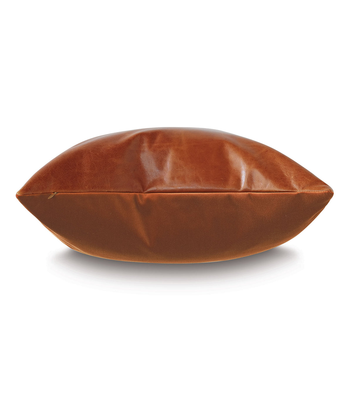 Tudor Leather Decorative Pillow in Cognac