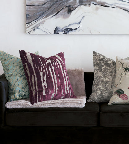 Rivia Velvet Decorative Pillow in Wildberry