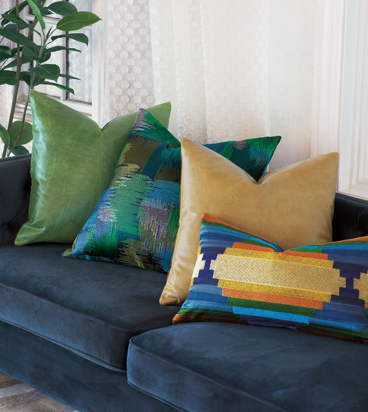 Breslin Embroidered Decorative Pillow