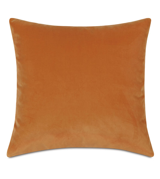 Uma Velvet Decorative Pillow in Tangerine