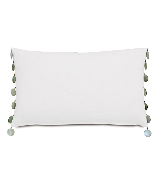 Casa Guava Beaded Trim Decorative Pillow