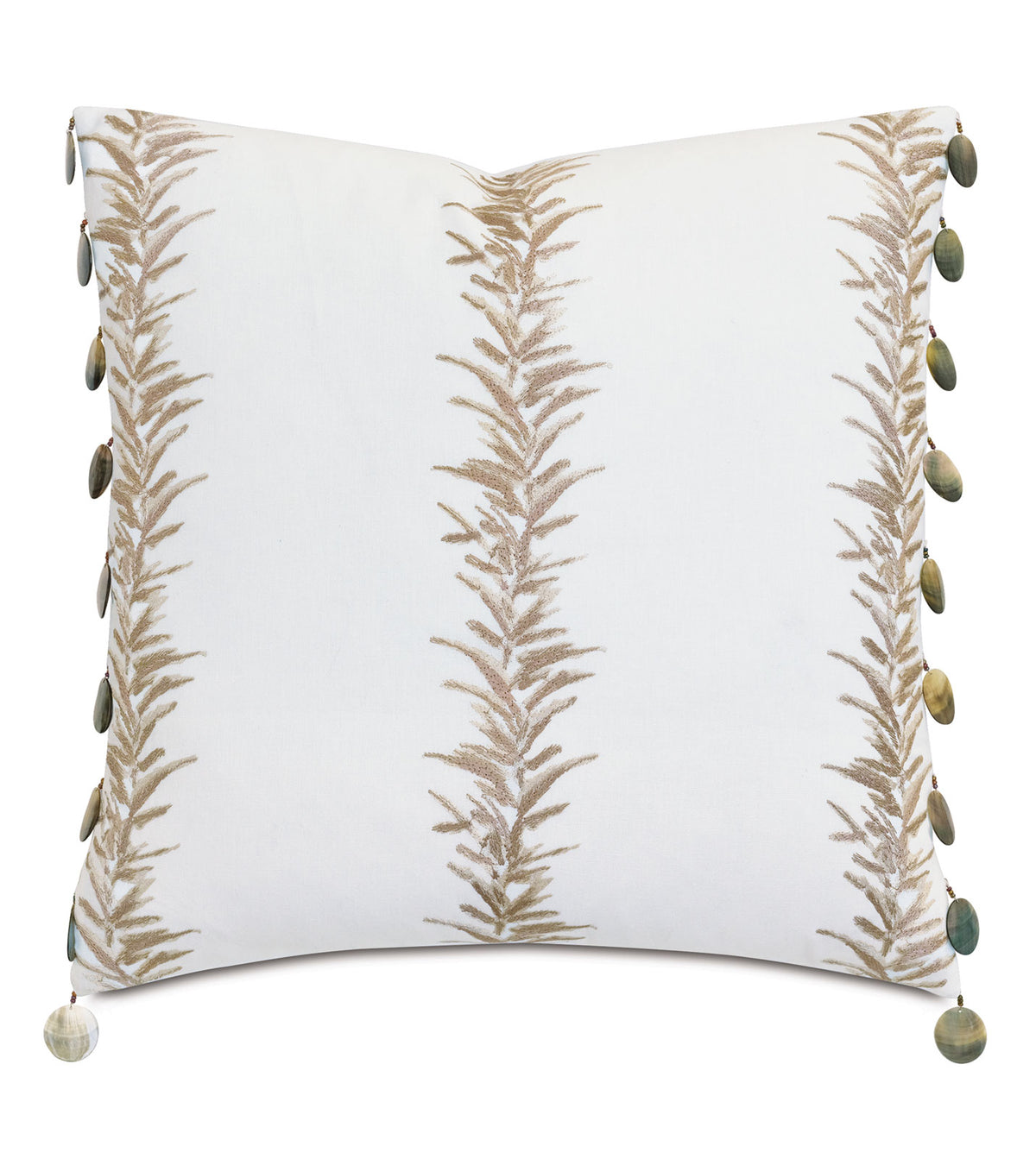 Casa Guava Beaded Trim Decorative Pillow