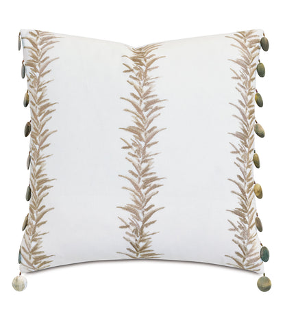 Casa Guava Beaded Trim Decorative Pillow