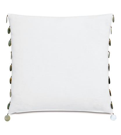 Casa Guava Beaded Trim Decorative Pillow