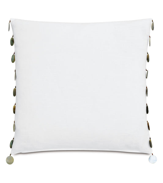 Casa Guava Beaded Trim Decorative Pillow