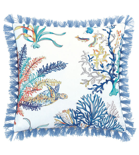 Castaway Brush Fringe Decorative Pillow