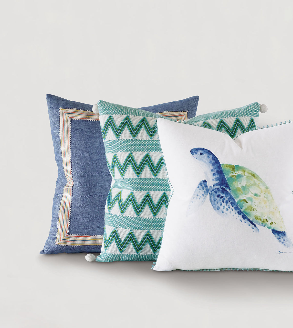 Castaway Turtle Decorative Pillow