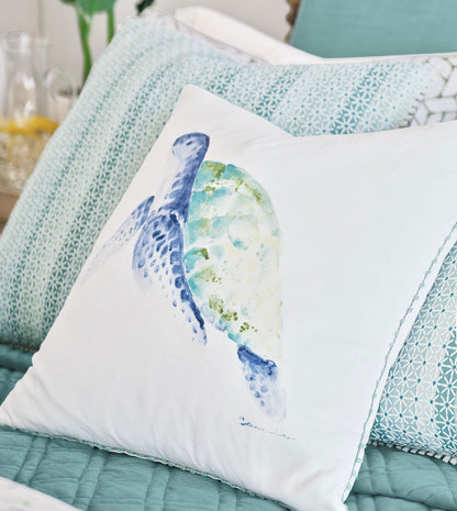 Castaway Turtle Decorative Pillow