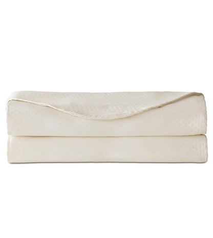 Matera Pique Coverlet in Ivory
